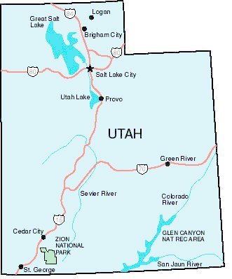 Map of Utah